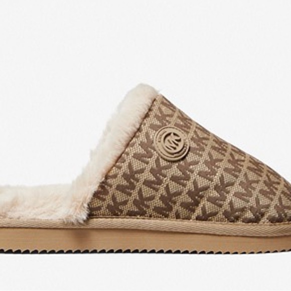 Janis Faux Fur-Lined Logo Jacquard Slipper - Picture 3 of 6